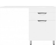 Тумба напольная Жасмин 60 с раковиной 120 Даллас Люкс PLUS R под стиральную машину, с корзиной, белая