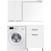 Тумба напольная Жасмин 60 с раковиной 120 Даллас Люкс PLUS R под стиральную машину, с корзиной, белая