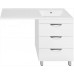 Тумба напольная Жасмин 60 с раковиной 120 Даллас Люкс PLUS R под стиральную машину, три ящика, белая