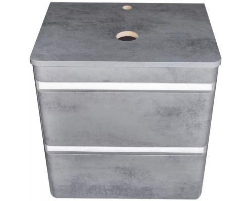 Тумба подвесная Атлантика 70 со столешницей, бетон темный