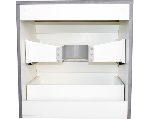 Тумба подвесная Атлантика 80 со столешницей, бетон темный