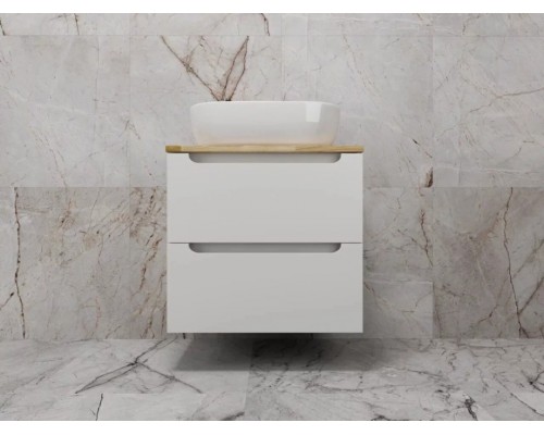 Тумба подвесная Бали 60 со столешницей, белый софт