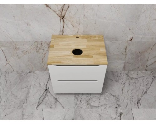 Тумба подвесная Бали 60 со столешницей, белый софт