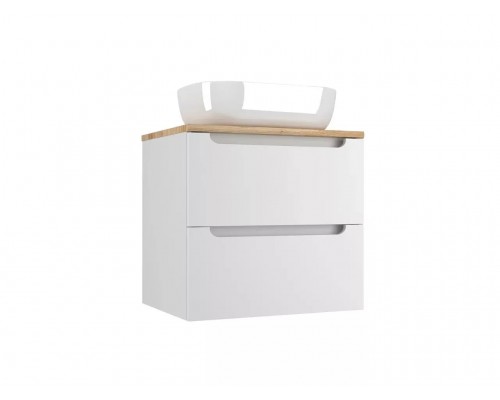 Тумба подвесная Бали 60 со столешницей, белый софт