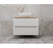 Тумба подвесная Бали 80 со столешницей, белый софт