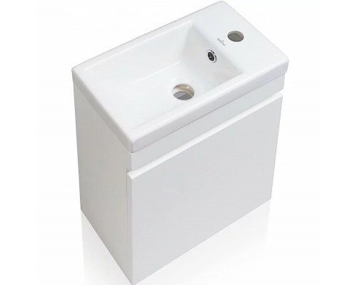 Тумба подвесная Compact 40 с раковиной Como 40, белая