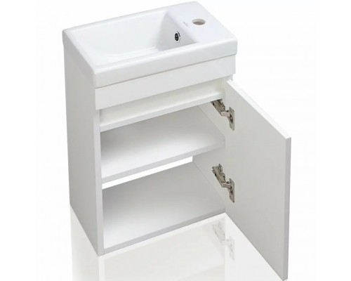 Тумба подвесная Compact 40 с раковиной Como 40, белая