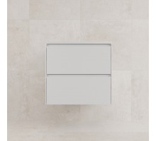 Тумба подвесная Лима 60 с раковиной Line 60, 2 ящика, белый матовый