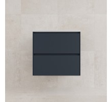 Тумба подвесная Лима 60 с раковиной Line 60, 2 ящика, графит