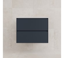 Тумба подвесная Лима 70 с раковиной Line 70, 2 ящика, графит