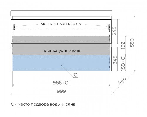 Тумба подвесная Манхэттен 100 Эмаль, с раковиной Asti 100 кварц/антрацит, графит