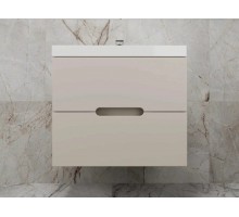 Тумба подвесная Матис 70 с раковиной Classic 70, крем