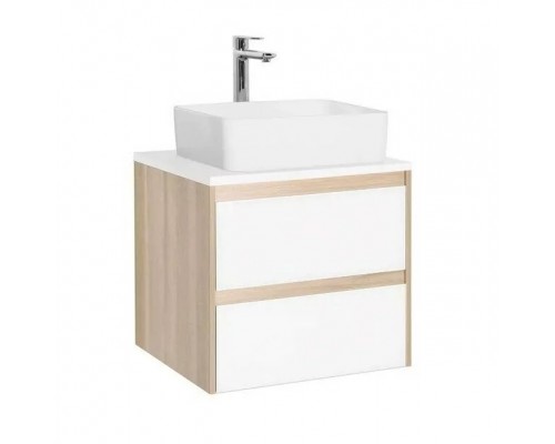 Тумба подвесная Монако 60 Plus со столешницей, ориноко/бел лакобель