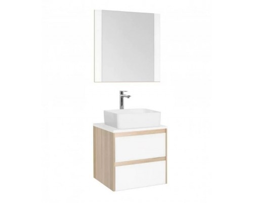 Тумба подвесная Монако 60 Plus со столешницей, ориноко/бел лакобель