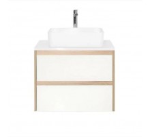 Тумба подвесная Монако 70 Plus со столешницей, ориноко/бел лакобель