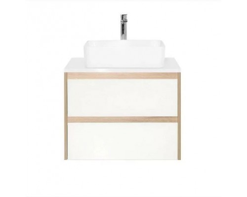 Тумба подвесная Монако 70 Plus со столешницей, ориноко/бел лакобель