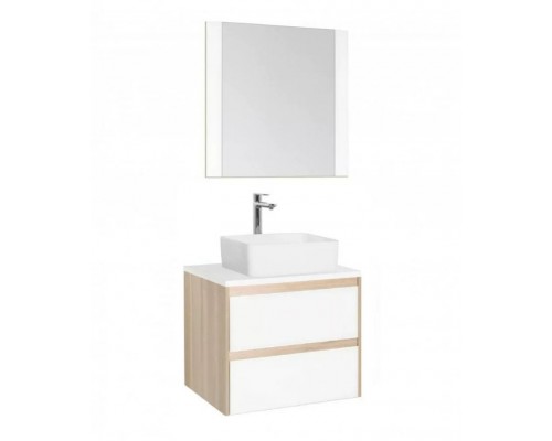 Тумба подвесная Монако 70 Plus со столешницей, ориноко/бел лакобель