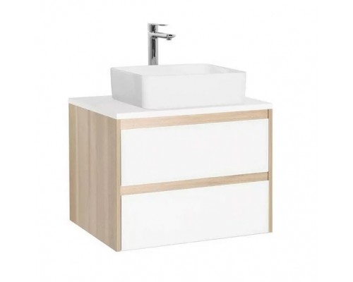 Тумба подвесная Монако 70 Plus со столешницей, ориноко/бел лакобель