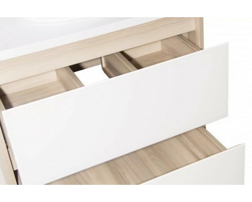 Тумба подвесная Монако 80 Plus со столешницей, ориноко/бел лакобель