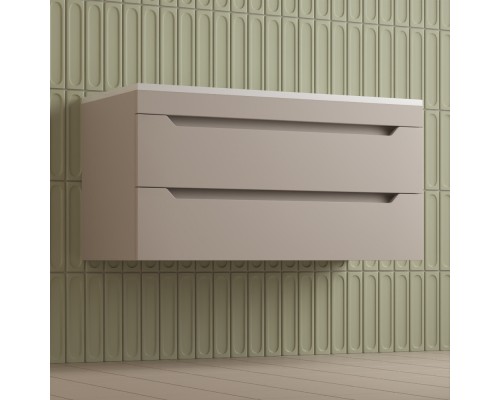 Тумба подвесная Остин 100 с раковиной Фортуна 100 белый, крем