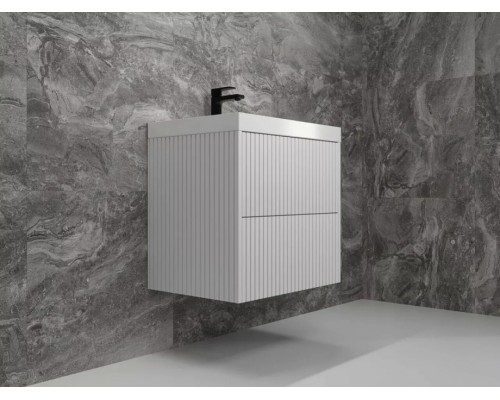 Тумба подвесная Стокгольм 60 с раковиной Classic 60, белый софт