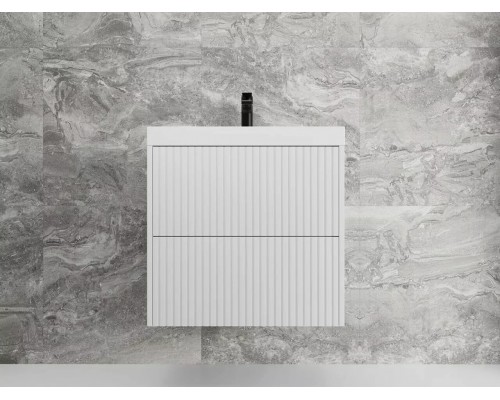 Тумба подвесная Стокгольм 60 с раковиной Classic 60, белый софт