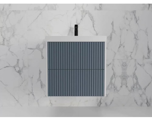 Тумба подвесная Стокгольм 60 с раковиной Classic 60, графит софт