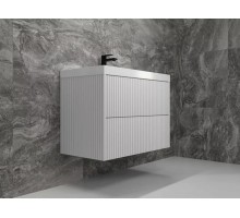 Тумба подвесная Стокгольм 80 с раковиной Classic 80, белый софт
