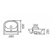 Тумба с раковиной Эко Фьюжн №24 65 напольная, белая