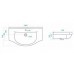 Тумба с раковиной Жасмин 100 напольная, белая