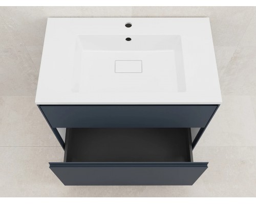 Тумба с раковиной Лима 80 напольная, графит