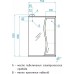 Зеркало со шкафчиком Эко Панда 55/С R Волна свет, белый