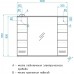 Зеркало со шкафчиком Ирис 100/С свет, белый
