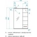 Зеркало со шкафчиком Ирис 55/С R свет, белый