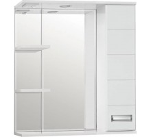 Зеркало со шкафчиком Ирис 75/С R свет, белый