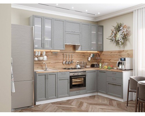 Vivat Кухня Сканди-04 Grey Softwood 2340*2650/1590*600