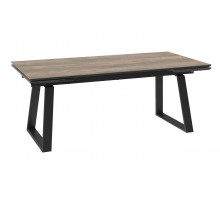 Стол DikLine AKZ200 Керамика древесный Plank BG 111/подстолье черное/опоры черные (2 уп.)