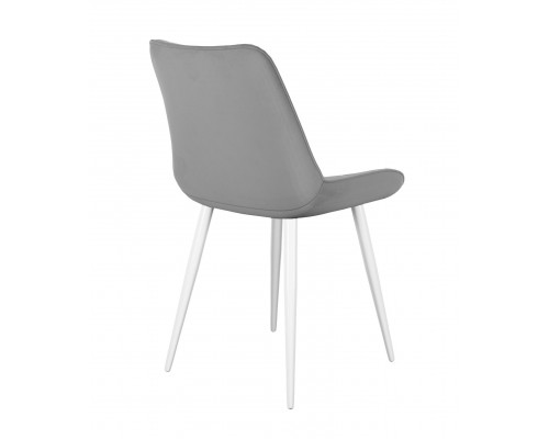 Стул DikLine 226 поворотный B22 GREY, ножки белые