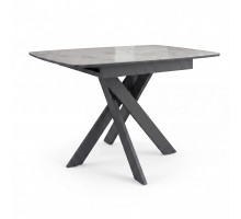 Стол DikLine DKB110, Керамика Italian Grey (глянец серый)/подстолье черное/опоры черные