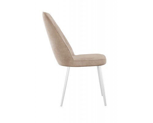 Стул DikLine 326 B03 BEIGE, ножки белые