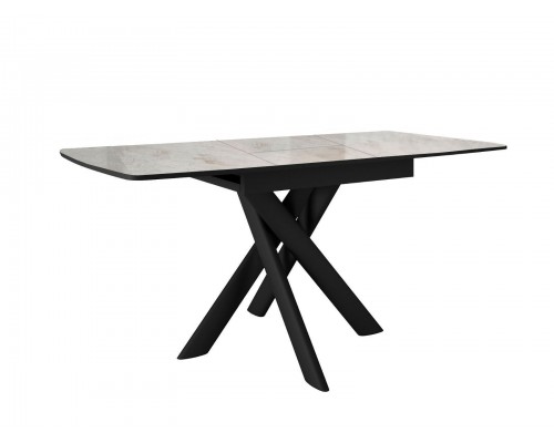Стол DikLine DKB110, Керамика Italian Grey (глянец серый)/подстолье черное/опоры черные
