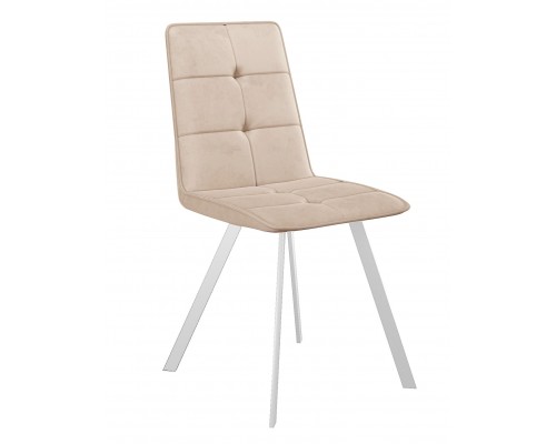Стул DikLine 280 B03 BEIGE, ножки белые