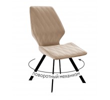 Стул DikLine 243 B03 BEIGE поворотный/ ножки черные