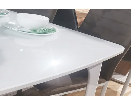 Стол DikLine M15 белый/стекло белое optiwhite