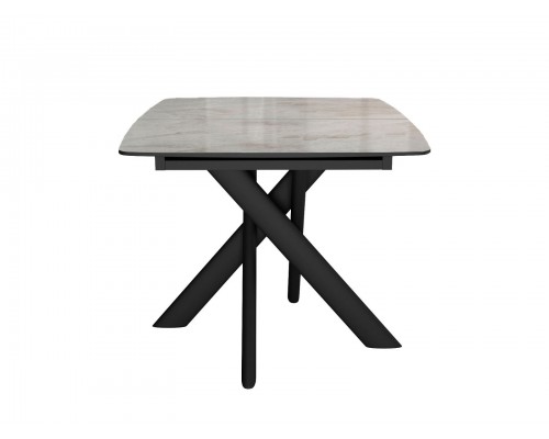 Стол DikLine DKB110, Керамика Italian Grey (глянец серый)/подстолье черное/опоры черные