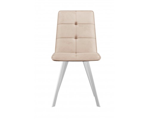 Стул DikLine 280 B03 BEIGE, ножки белые