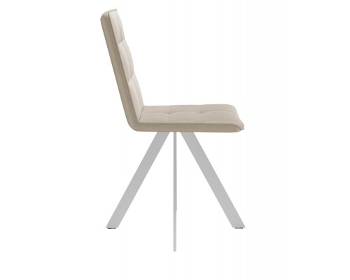 Стул DikLine 230 поворотный B03 BEIGE, ножки белые