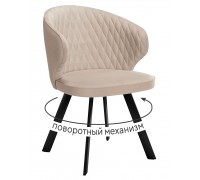 Стул DikLine 249 поворотный, B03 BEIGE, ножки черные