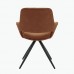 Стул DikLine 506 поворотный, BL07/кожзам BUFF10 терракотовый, ножки черные