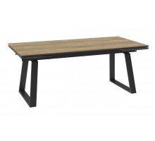 Стол DikLine AKZ200 Керамика древесная OAKWOOD HONEY/подстолье черное/опоры черные (2 уп.)